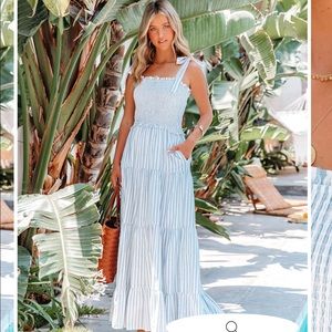 VICI - size small, nautical striped maxi dress.